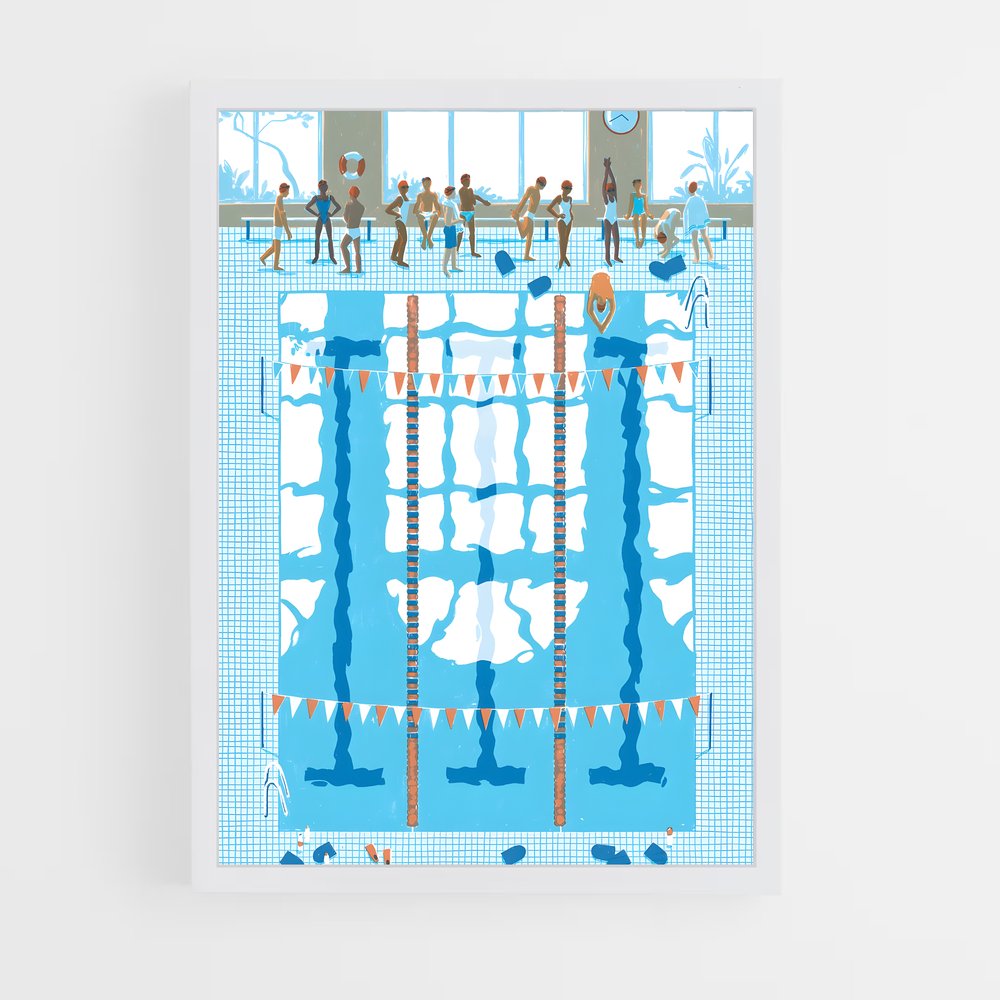 Poster Olympics artistic – affiche Natation synchronisée (vue 3)